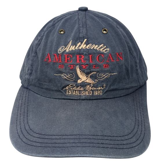 Authentic American Style Baseball Cap Blue XL Stretch Lightweight Eddie Bauer - Picture 1 of 9